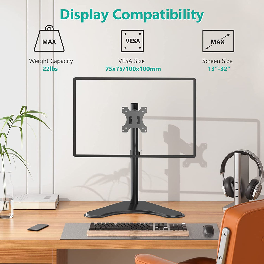 Freestanding Vesa Monitor Stand for 13-32 Inch Screens, up to 22 Lbs