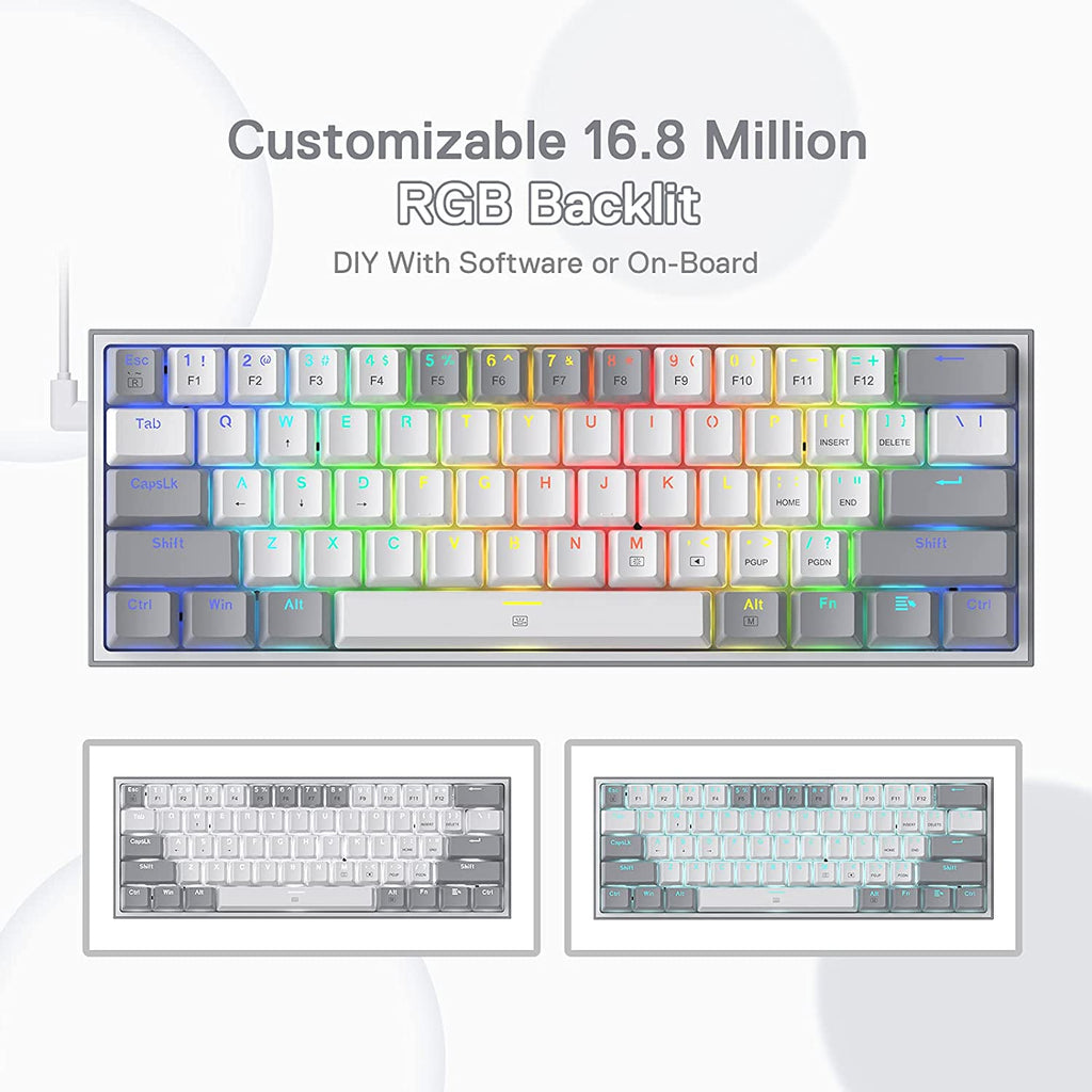 K617 Wired 60% Compact Hot-Swap RGB Mechanical Gaming Keyboard