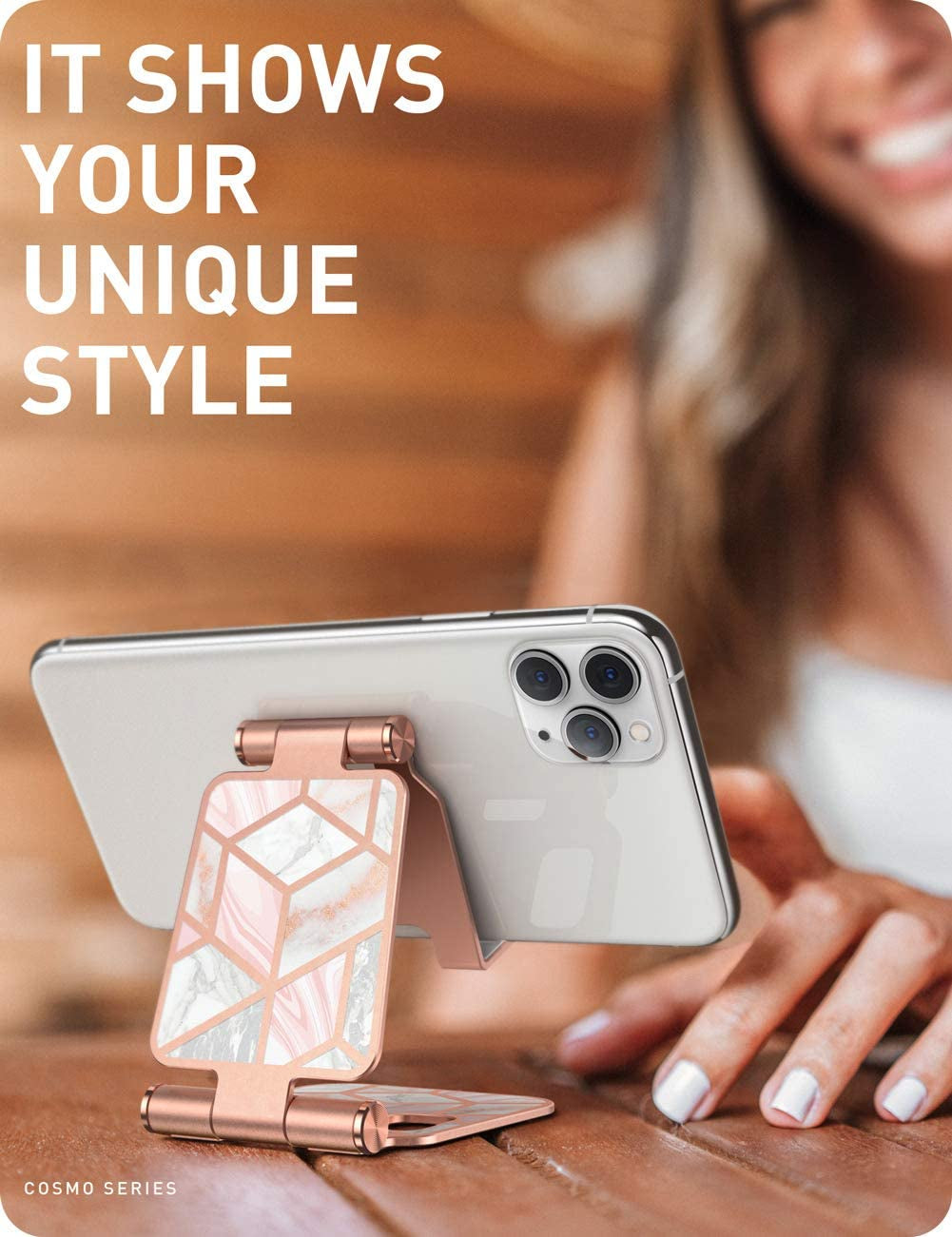 Cell Phone Stand for Desk, Phone Holder Fits All Phones, Marble