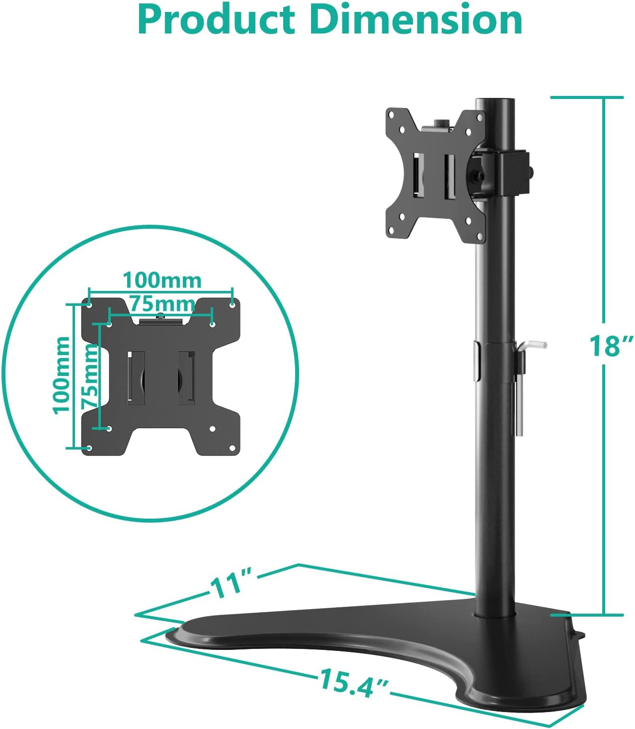 Freestanding Vesa Monitor Stand for 13-32 Inch Screens, up to 22 Lbs