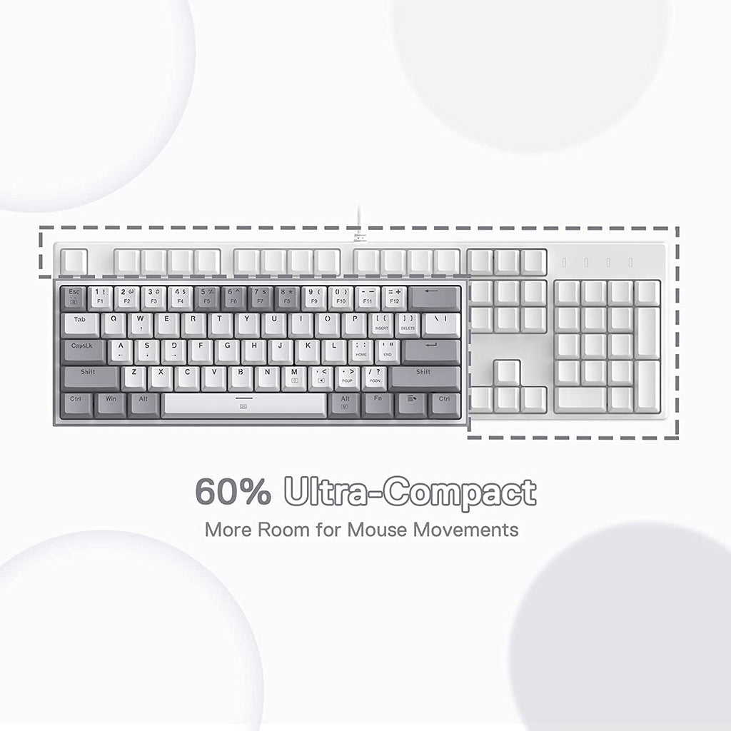 K617 Wired 60% Compact Hot-Swap RGB Mechanical Gaming Keyboard